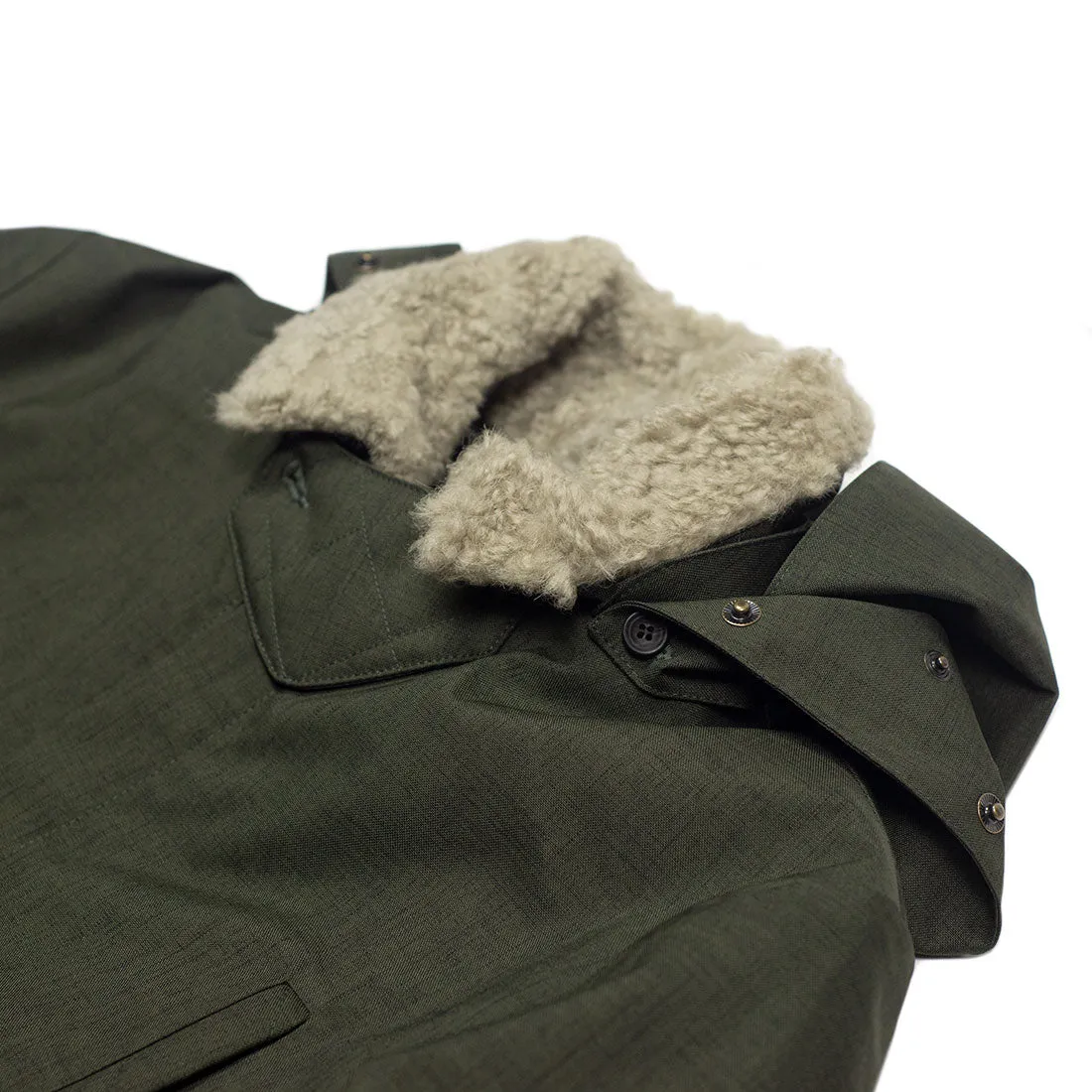 "Bumfreezer" jacket in Mixed Army Green fabric