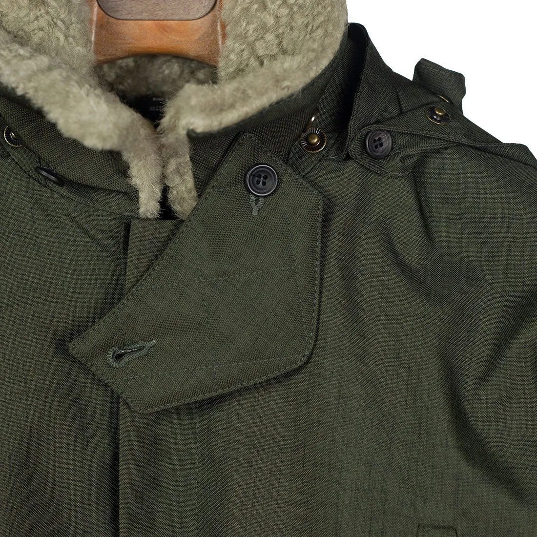 "Bumfreezer" jacket in Mixed Army Green fabric