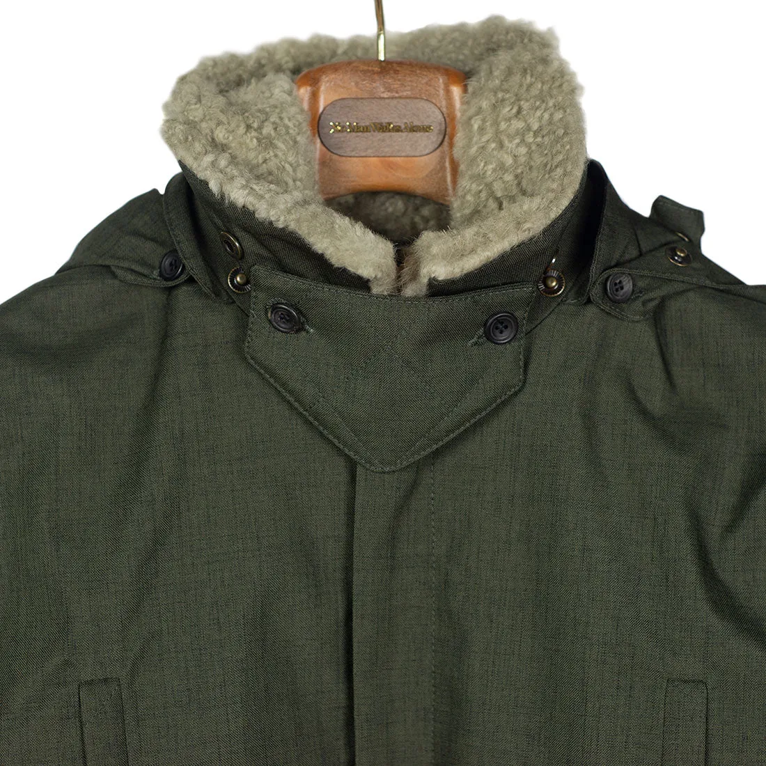 "Bumfreezer" jacket in Mixed Army Green fabric