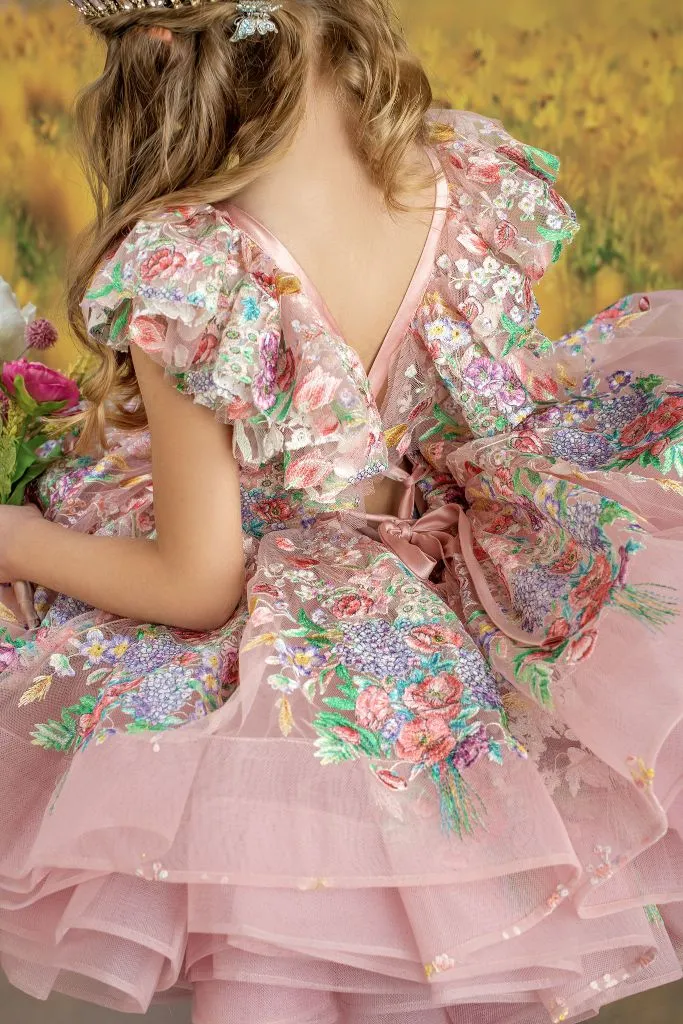 "Lola" -  Petal Short Length Dress ( 6 Year - Petite 7 Year)