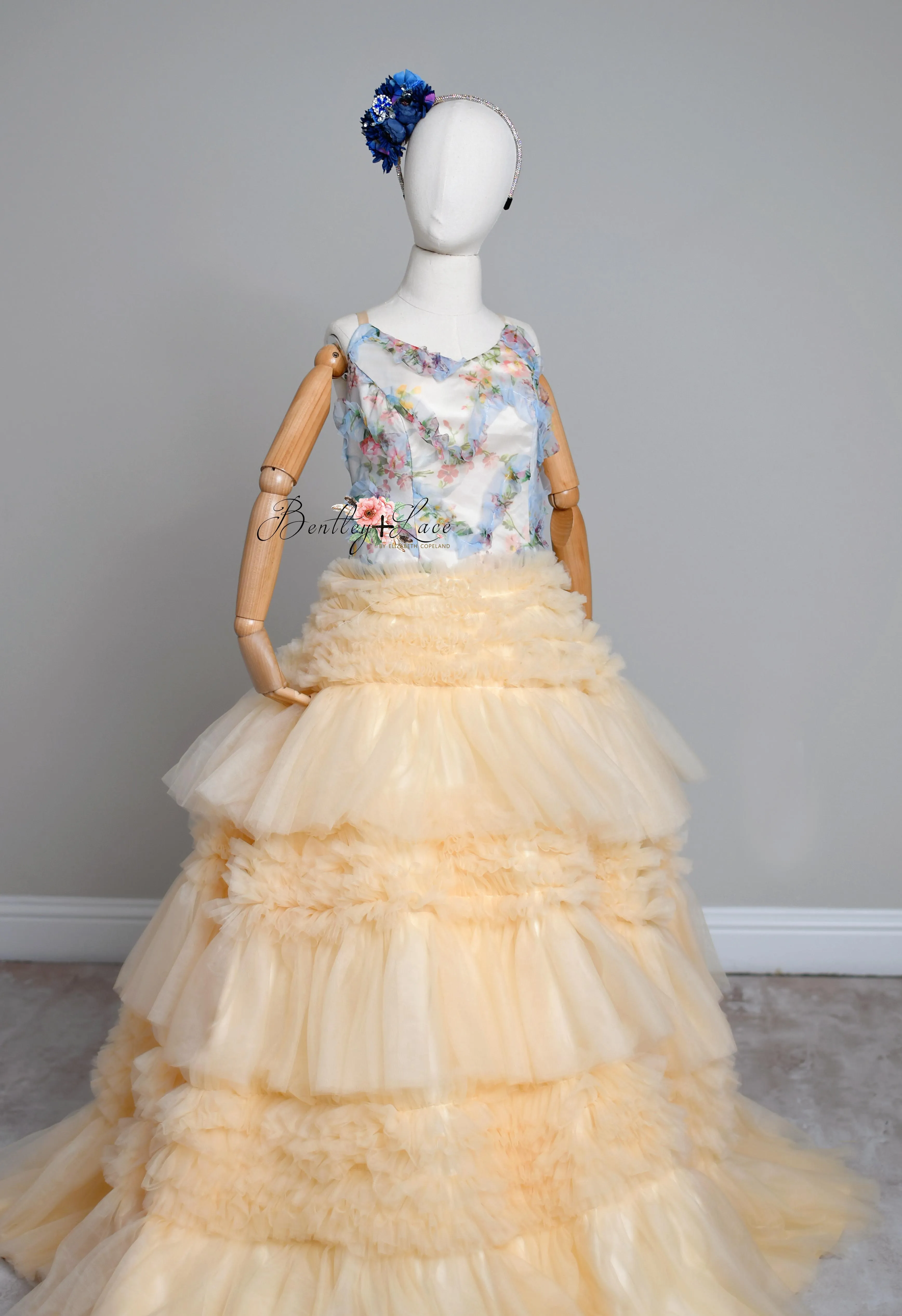 "Meadow Bloom" Couture Floor length gown (11 Year - Petite 16 Year)