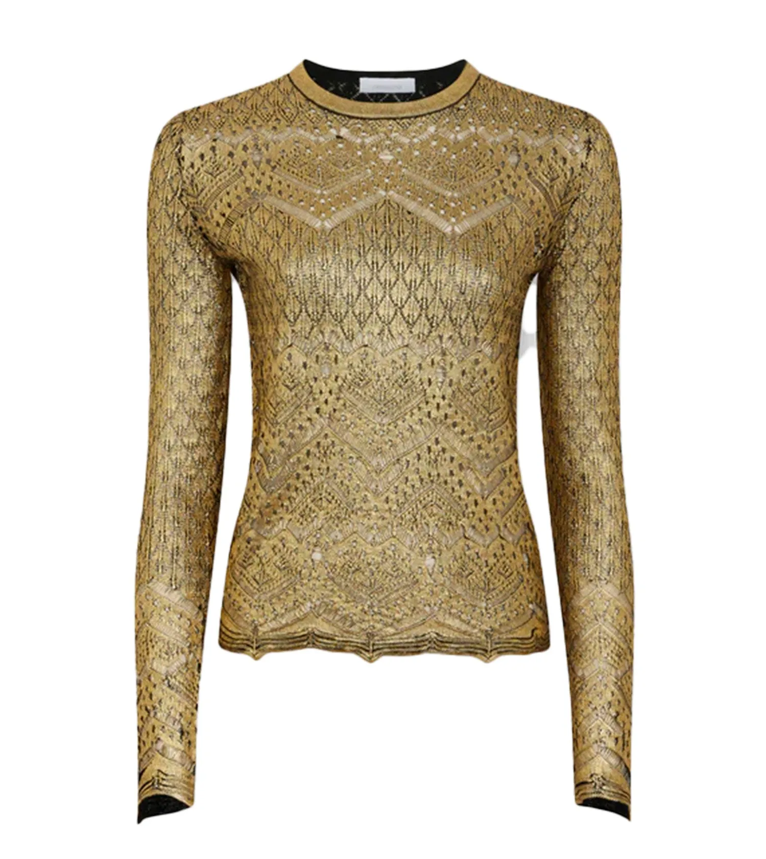 RABANNE Pull/Cardigan Gold Lurex Top