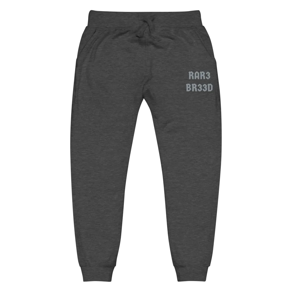 RAR3 BR33D - Grey Stitched Unisex fleece Joggers