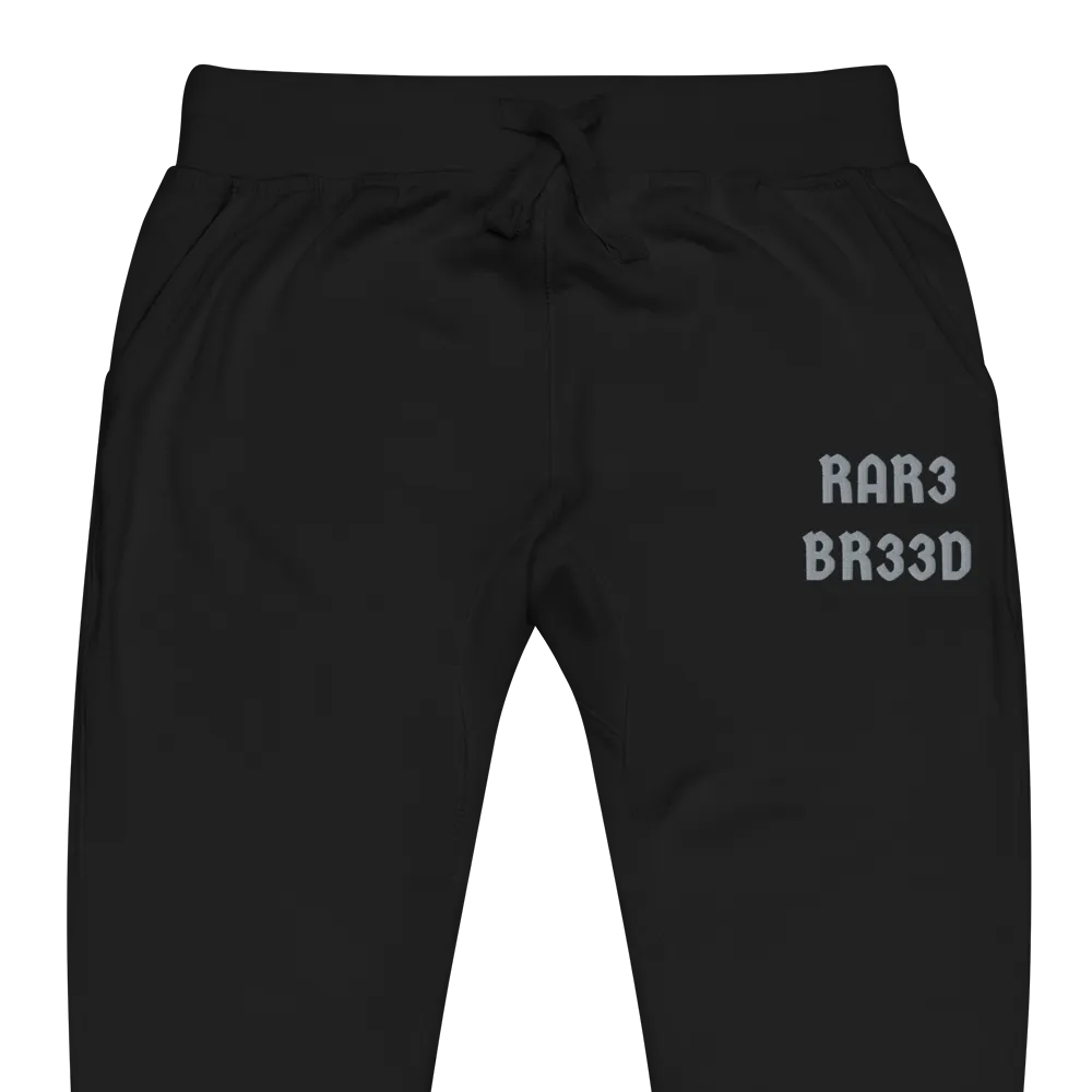 RAR3 BR33D - Grey Stitched Unisex fleece Joggers