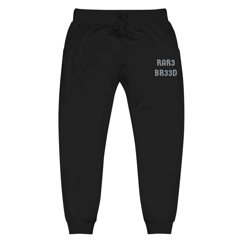 RAR3 BR33D - Grey Stitched Unisex fleece Joggers