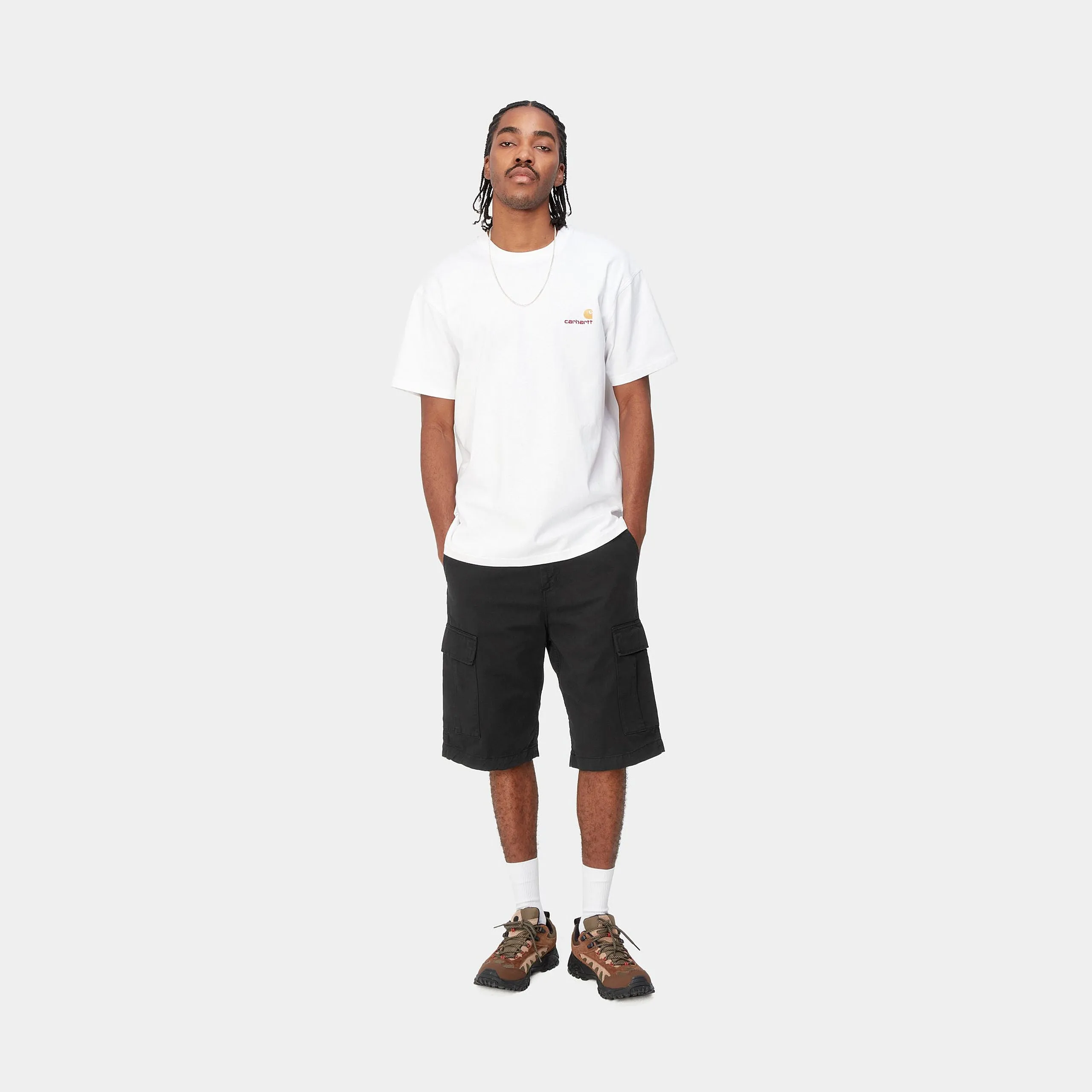 REGULAR CARGO SHORT / CARHARTT WIP / BLACK GARMENT DYED