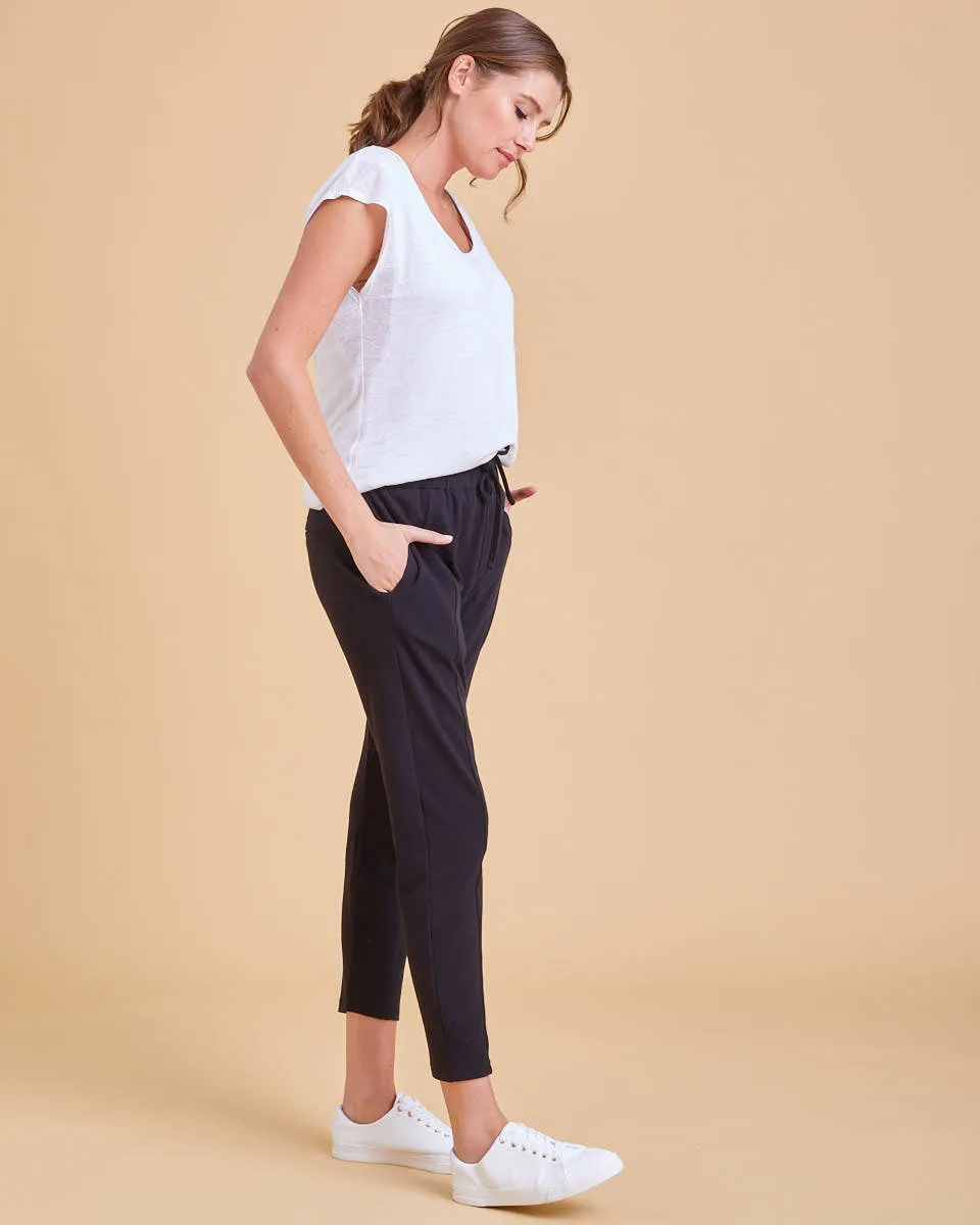 Relaxed Postpartum Pants - Black