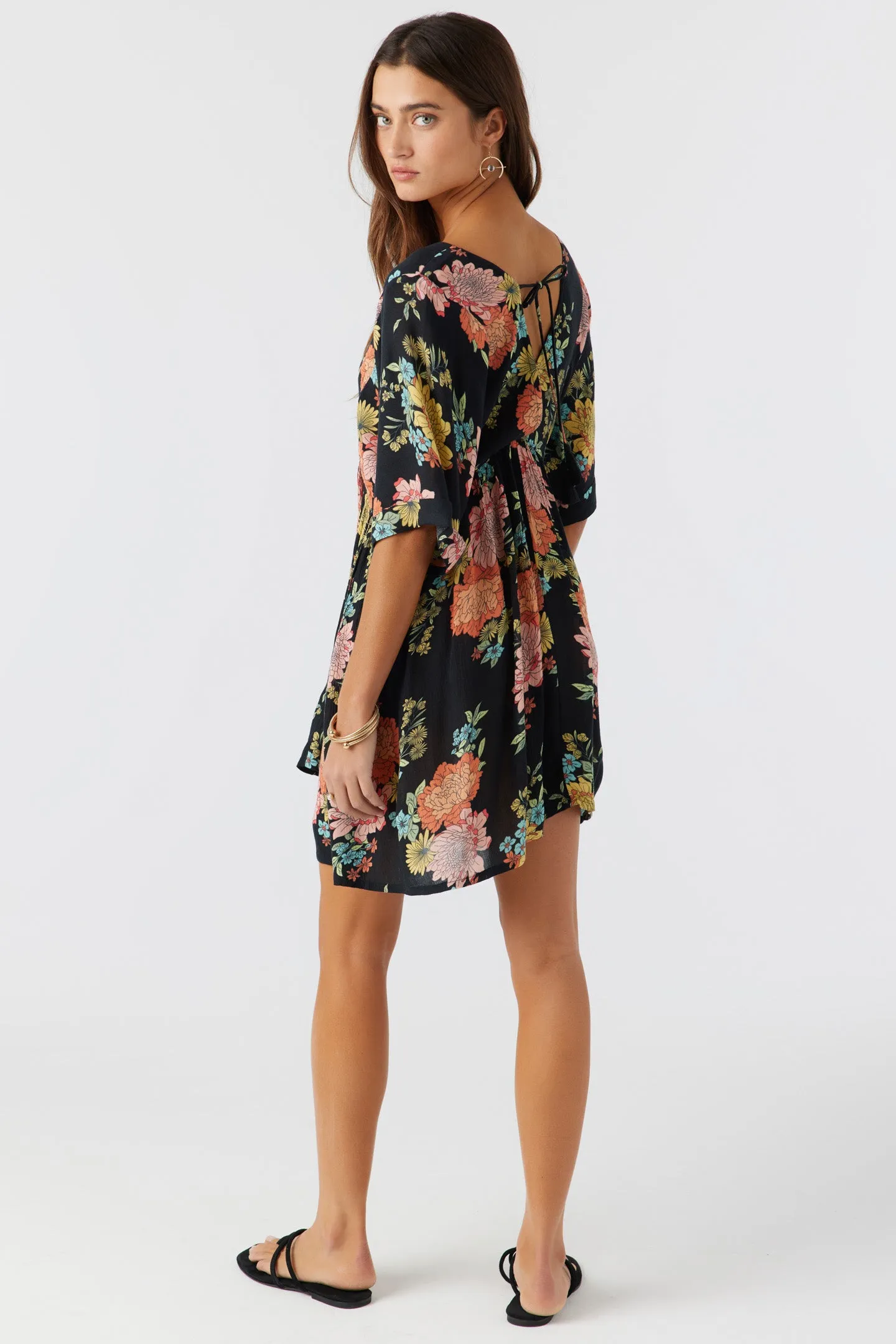 ROSEMARY KALI FLORAL SHORT SLEEVE DRESS