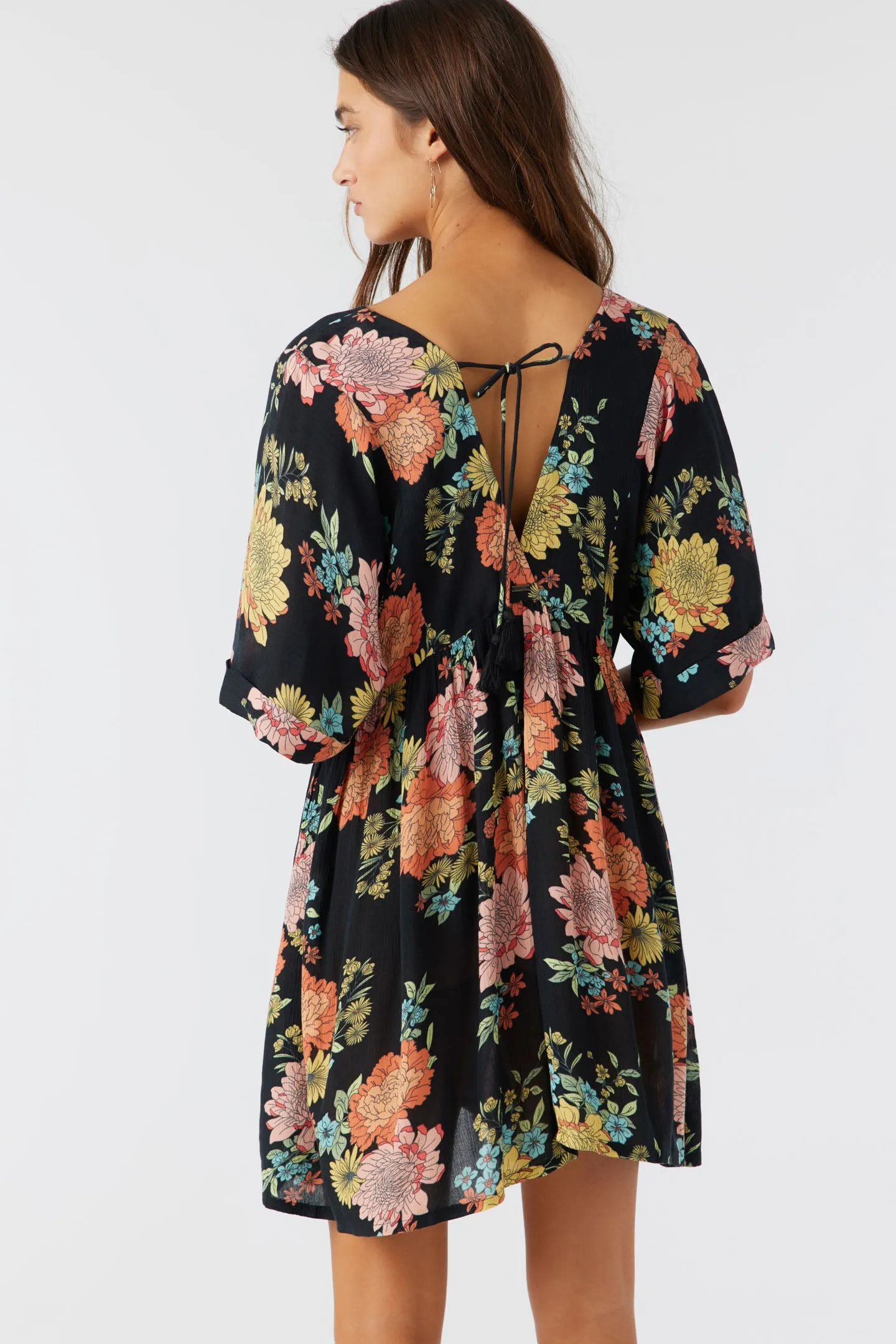 ROSEMARY KALI FLORAL SHORT SLEEVE DRESS