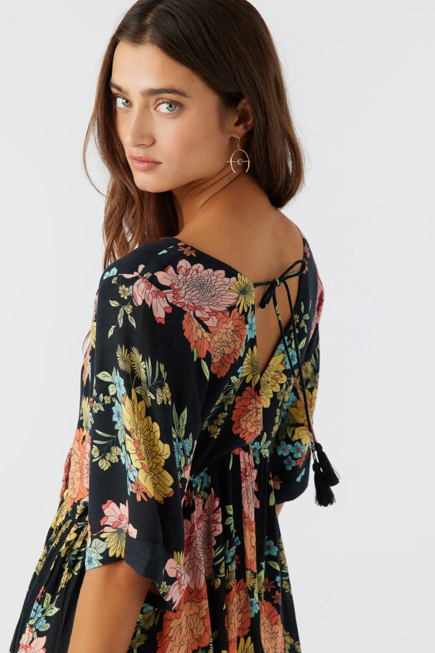 ROSEMARY KALI FLORAL SHORT SLEEVE DRESS