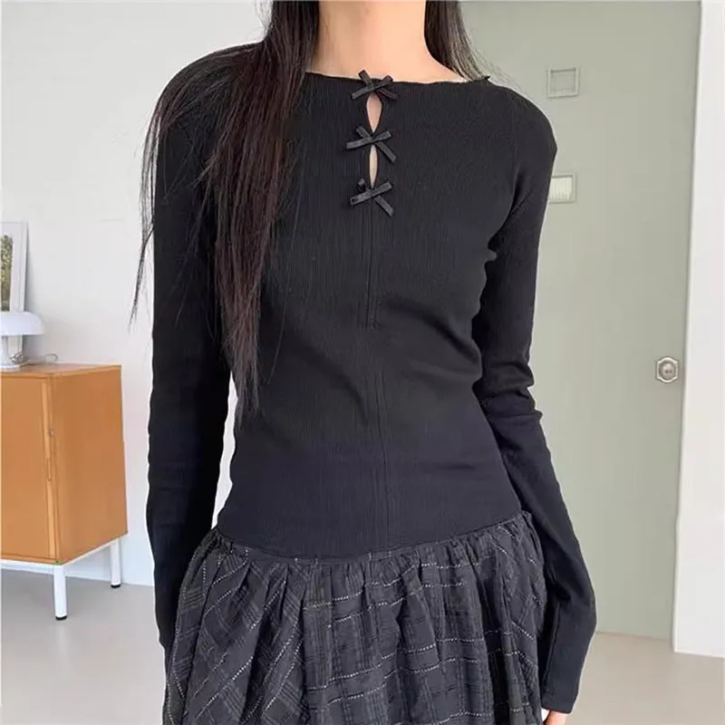 Round Neck Shirt Spring New Women's Solid Color