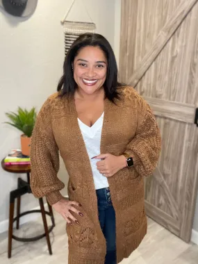 Saltwater Luxe Constance Copper Sweater Open Cardigan