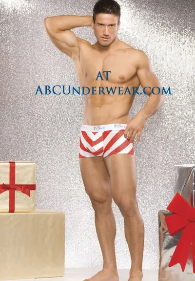 Santa Stripe Boxer Brief - Clearance