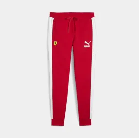 Scuderia Ferrari Iconic T7 Motorsport Mens Track Pants (Red)