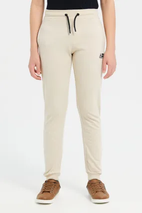 Senior Boys Beige Active Track Pant