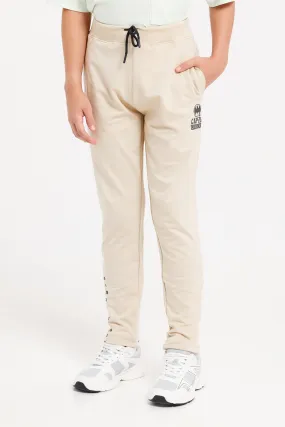 Senior Boys Beige Batman Active Pants