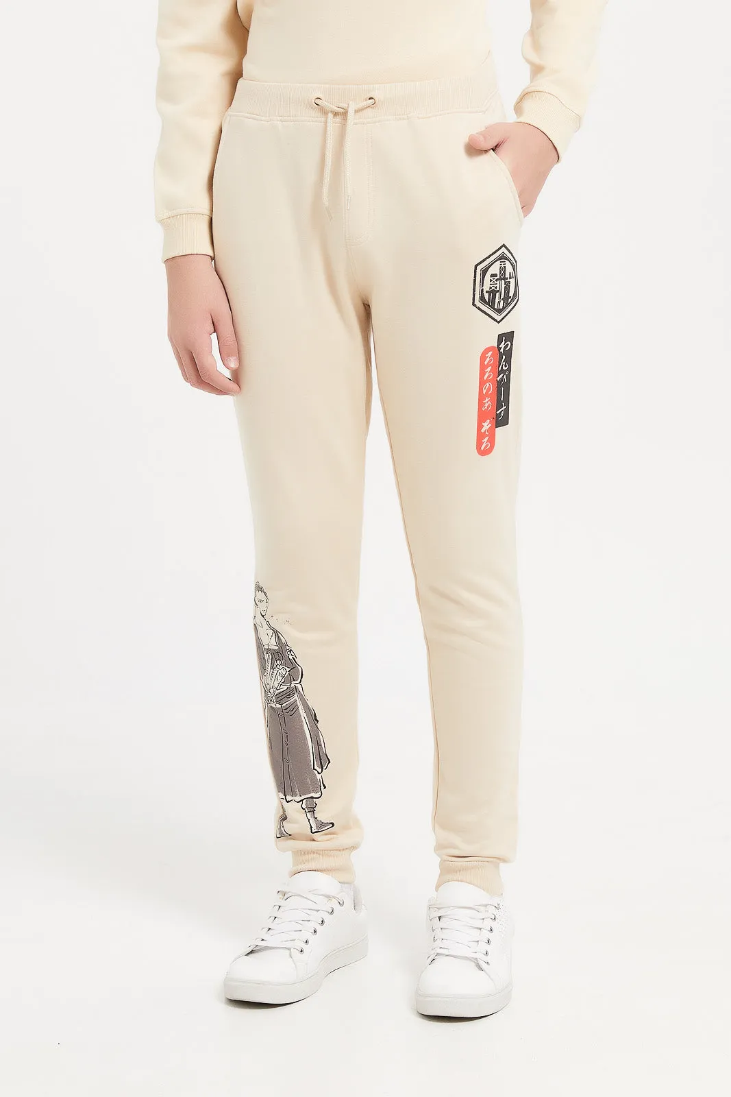 Senior Boys Beige One Piece Active Pants