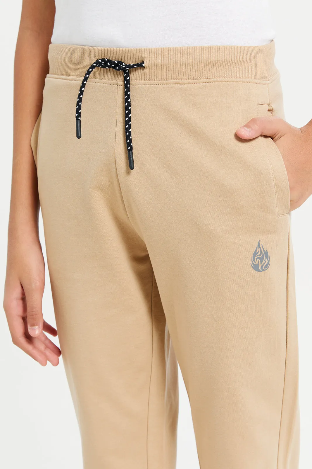 Senior Boys Beige Table Active Pants