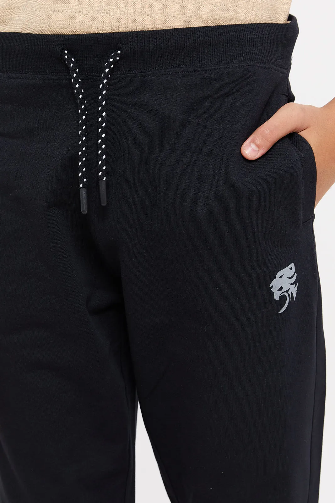 Senior Boys Black Table Active Pants