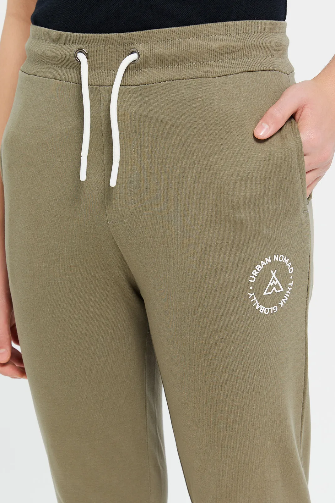 Senior Boys Green Active Track Pant