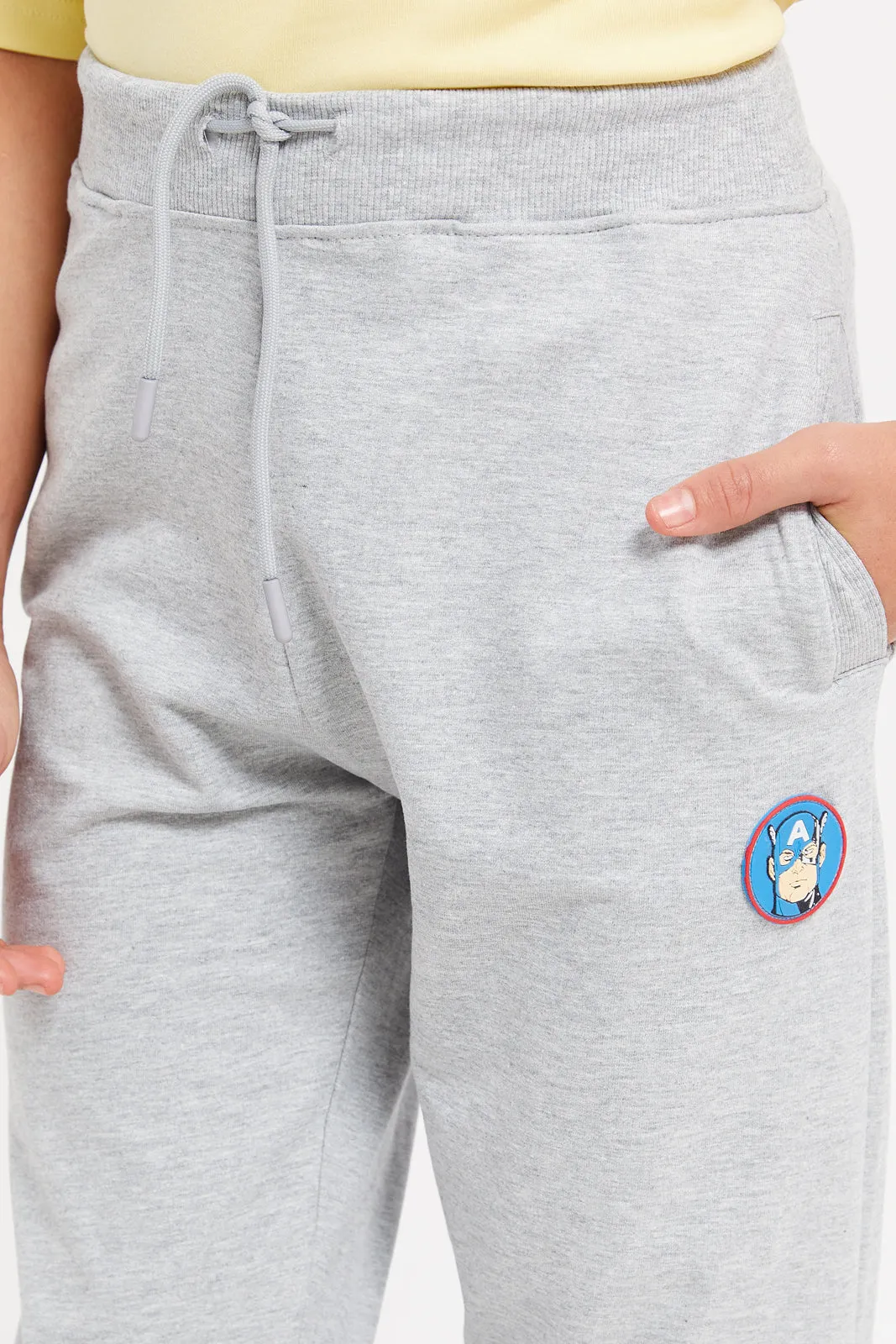 Senior Boys Grey Captain America Active Pants