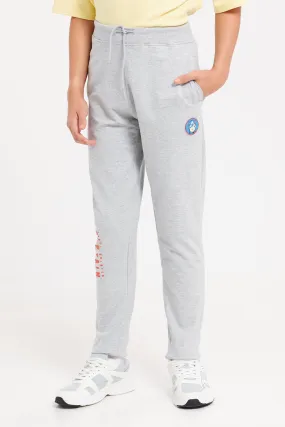 Senior Boys Grey Captain America Active Pants