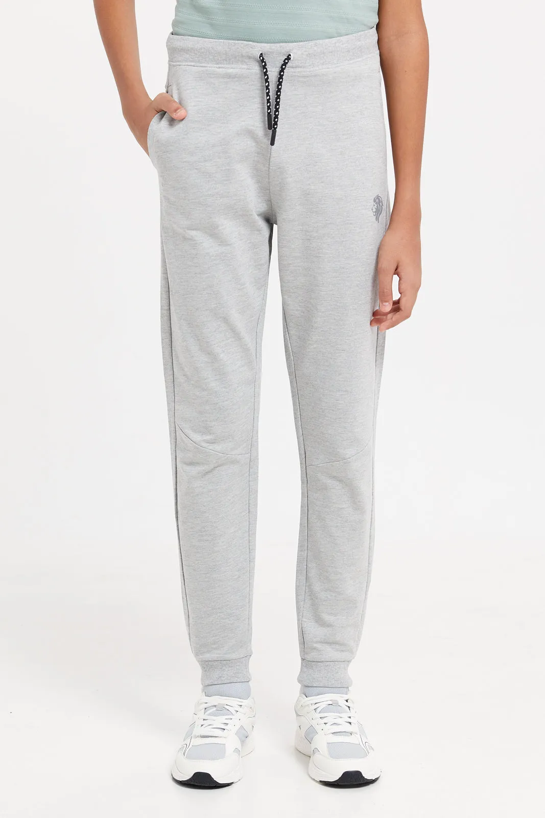 Senior Boys Grey Mel Table Active Pants