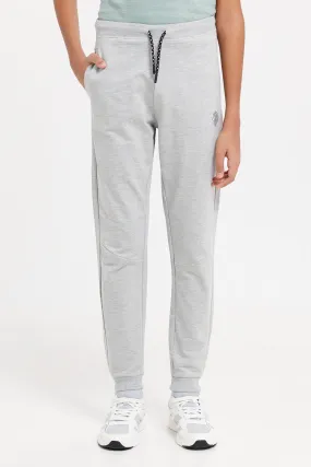 Senior Boys Grey Mel Table Active Pants