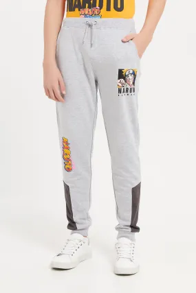 Senior Boys Grey Naruto Active Pants