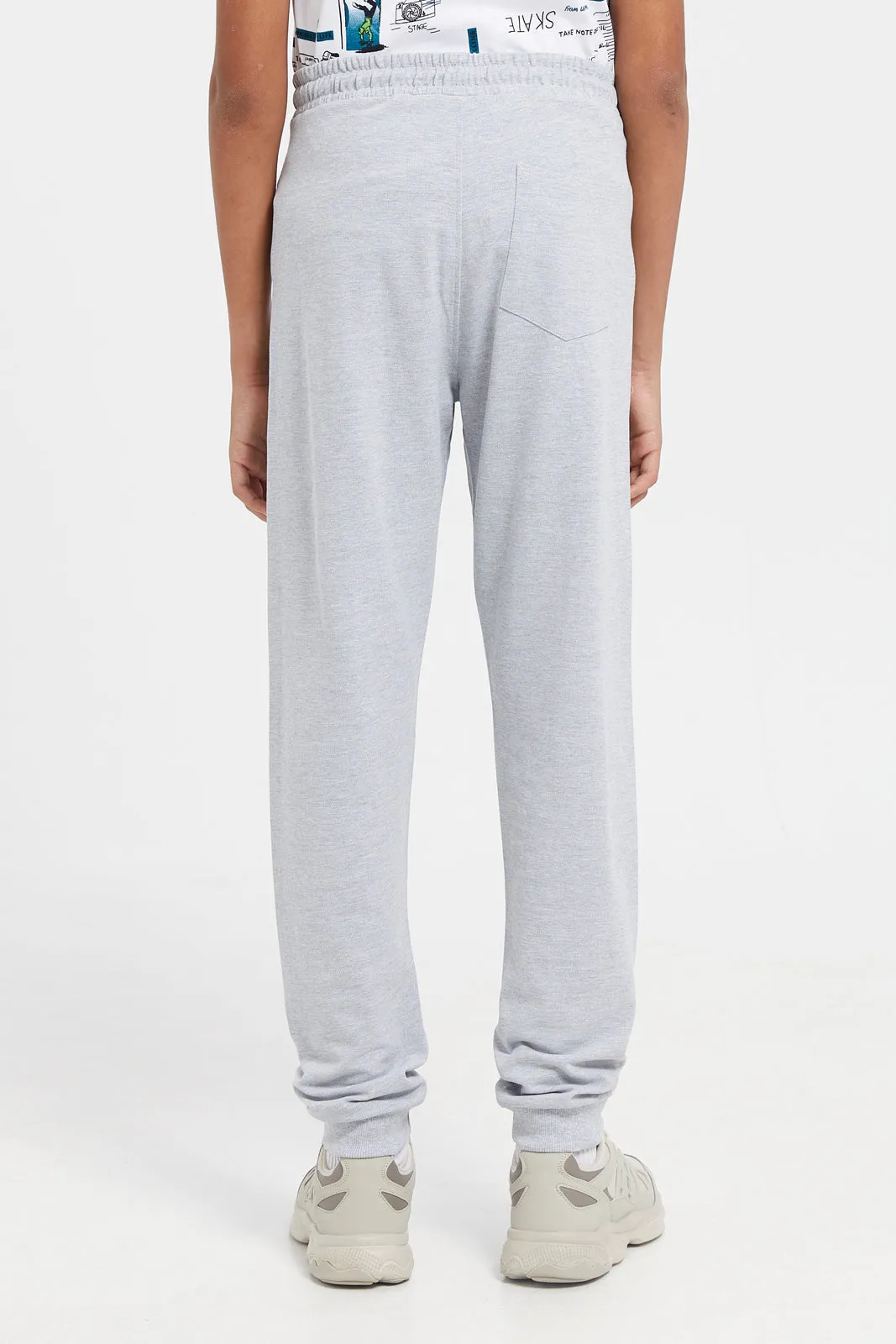 Senior Boys Grey Pique Active Pants