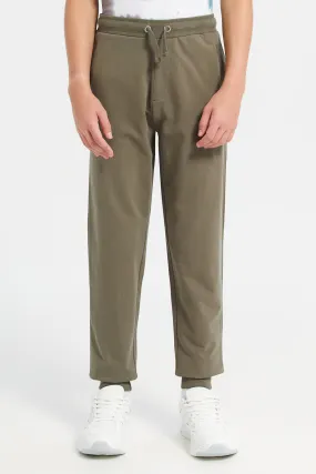 Senior Boys Olive Active Pants