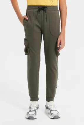 Senior Boys Olive Track Pants