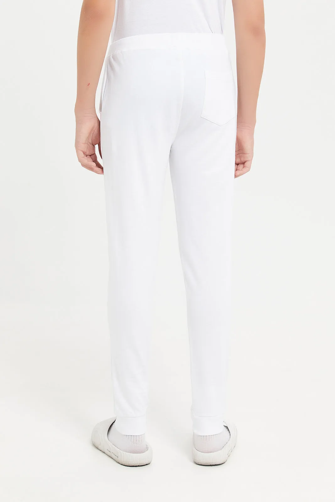 Senior Boys White Nasa Active Pants