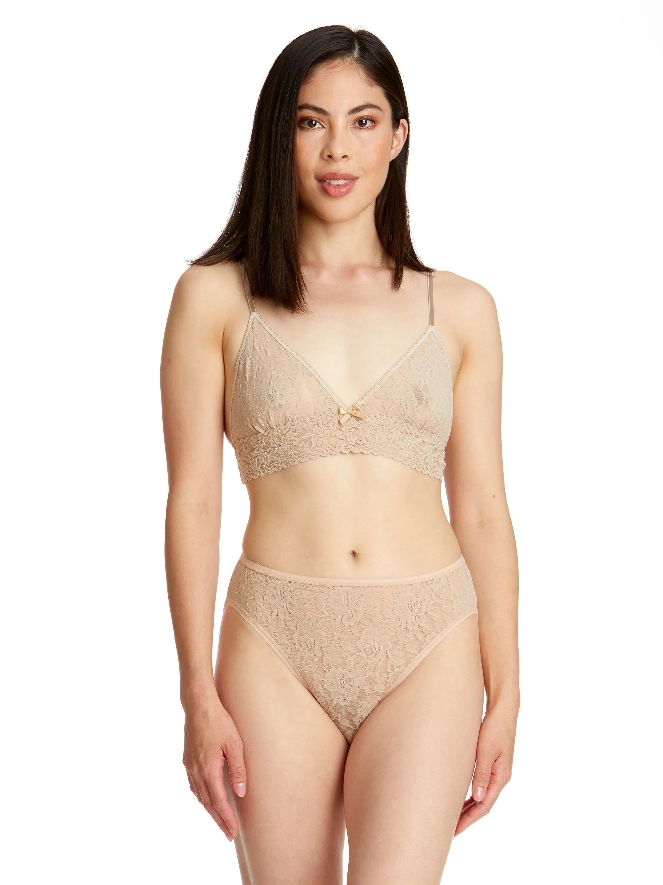 Signature Lace High Cut Brief Chai