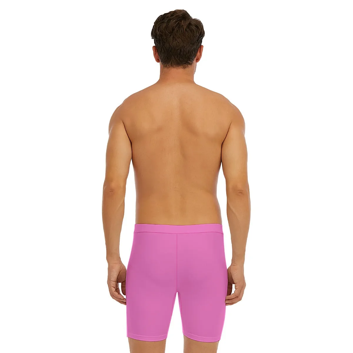 Sixty Eight 93 Logo White Pink Men's Long Boxer Briefs