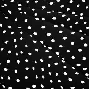 Sketchy Polka Dot Stretch Bottom Weight Black/White