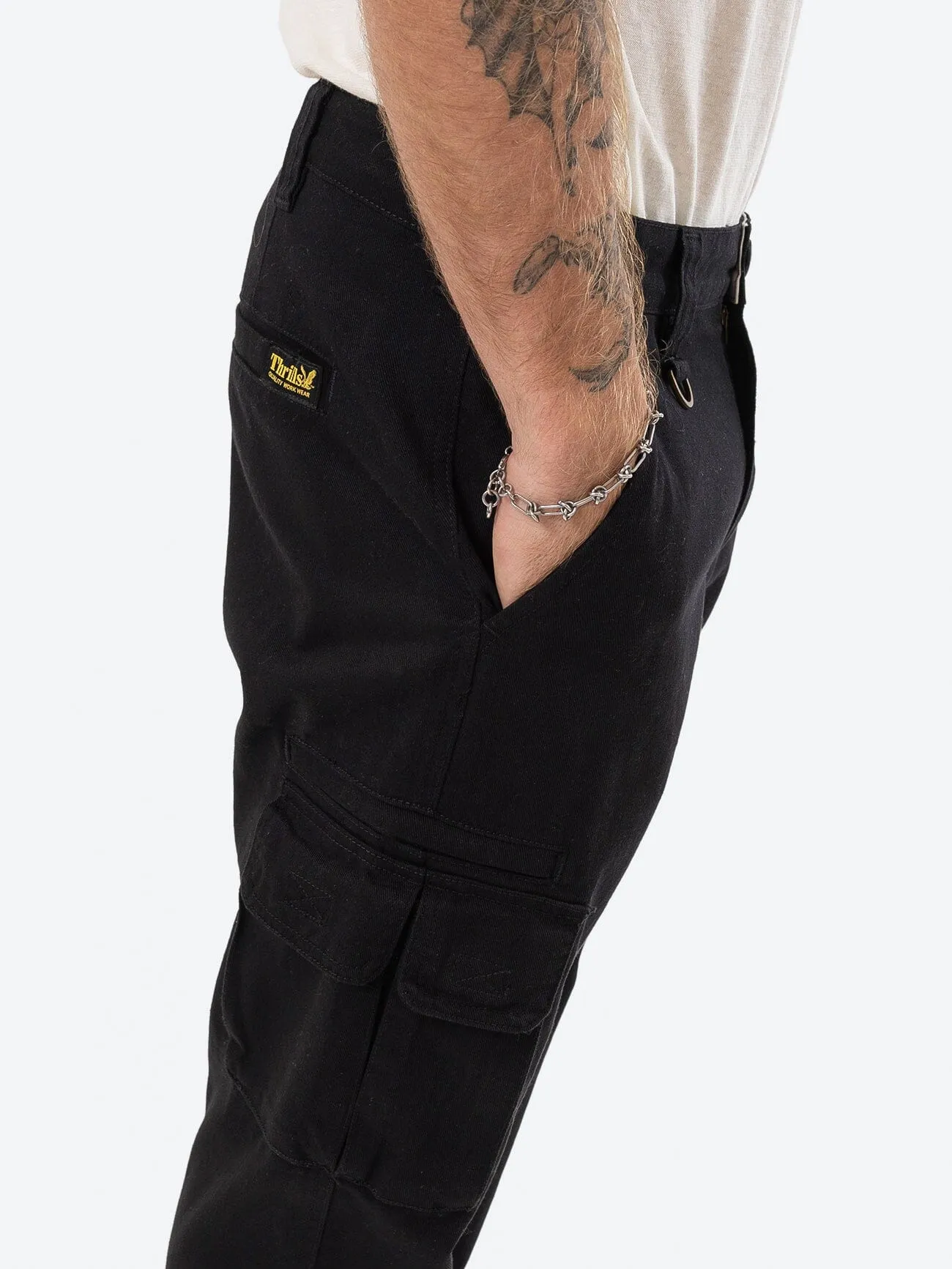 Slacker Union Cargo Baggy Pant - Black