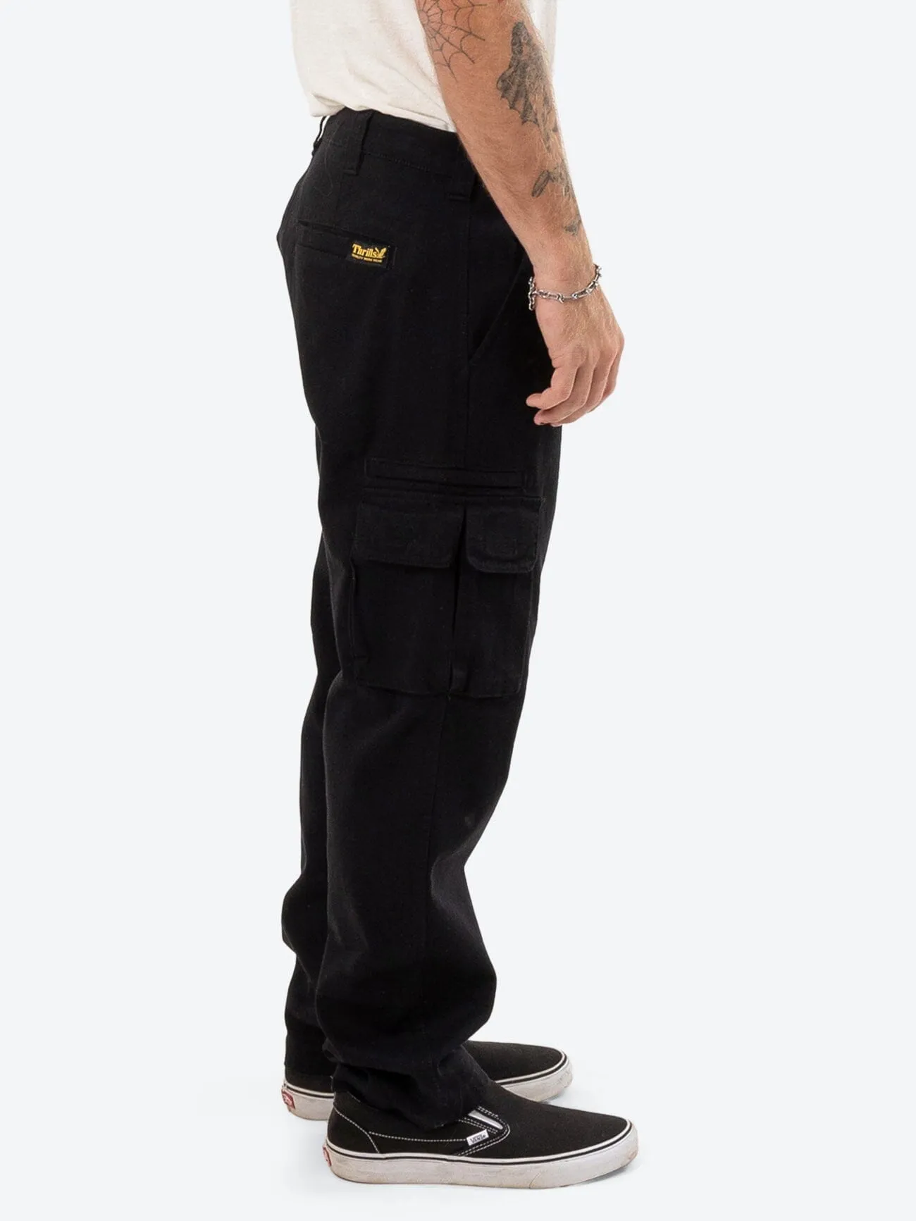 Slacker Union Cargo Baggy Pant - Black