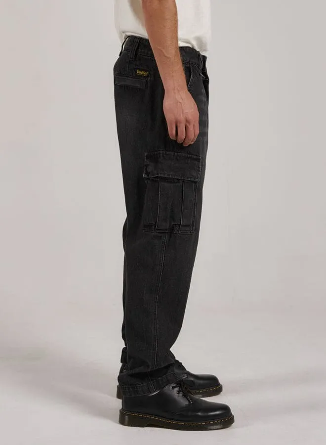 Slacker Union Denim Cargo Jean - Smoke Black