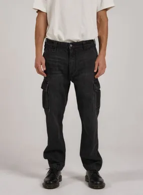 Slacker Union Denim Cargo Jean - Smoke Black