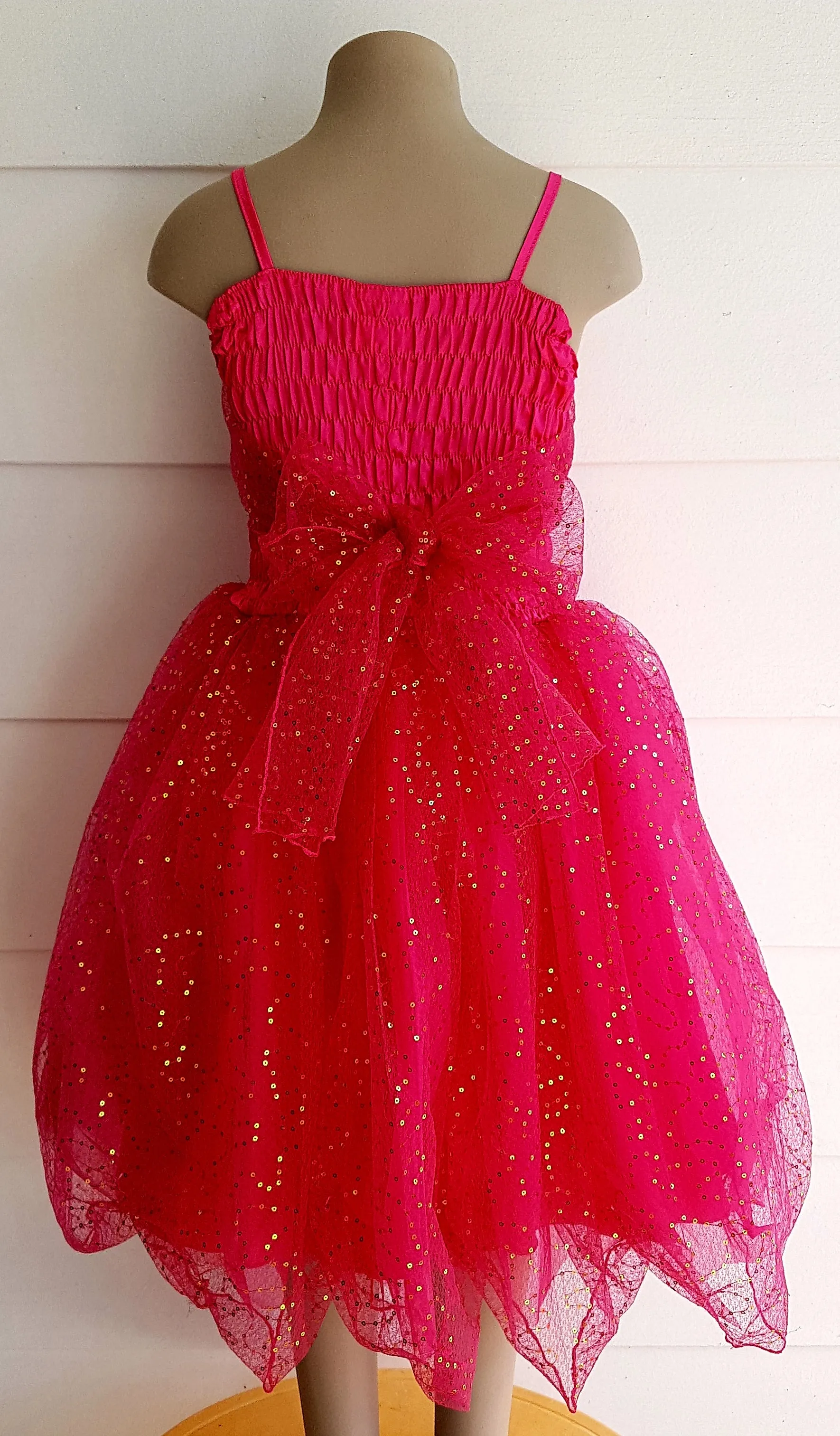 Sparkle Glitter Dress HOT PINK small