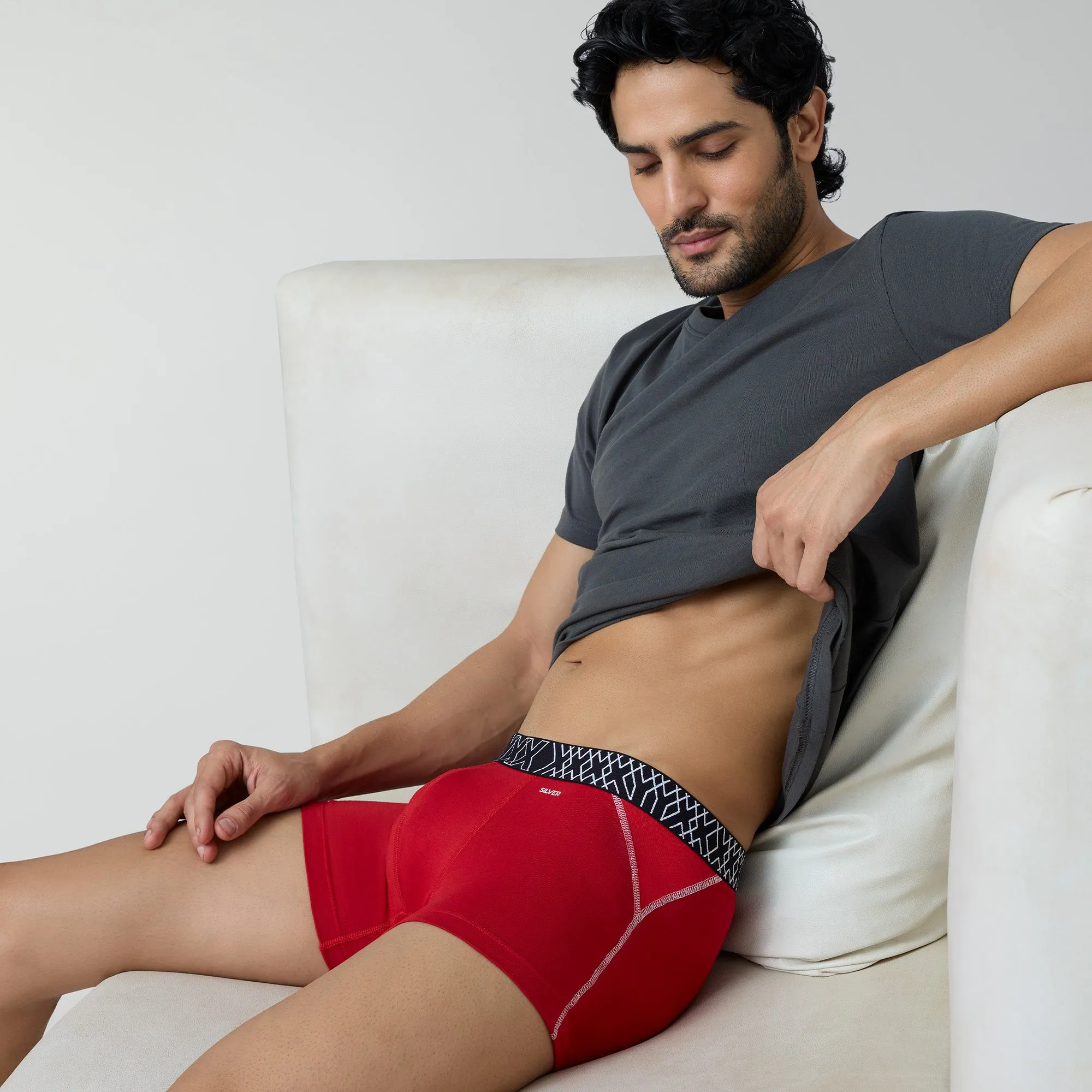 Sprint Cotton Stretch Trunks Rio Red