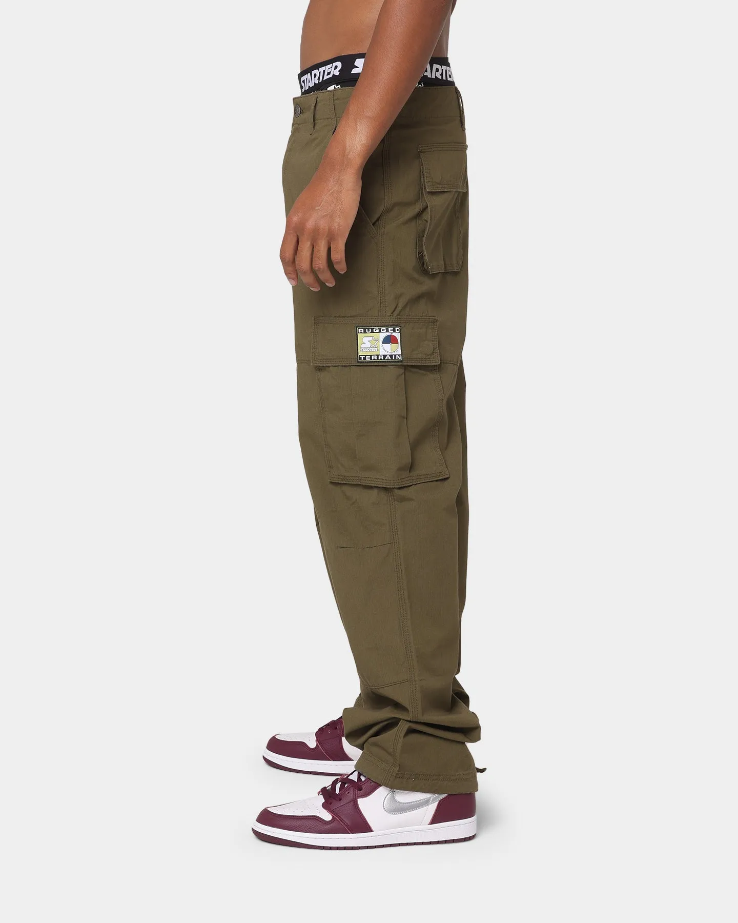 Starter Rugged Terrain Cargo Pants Khaki Green