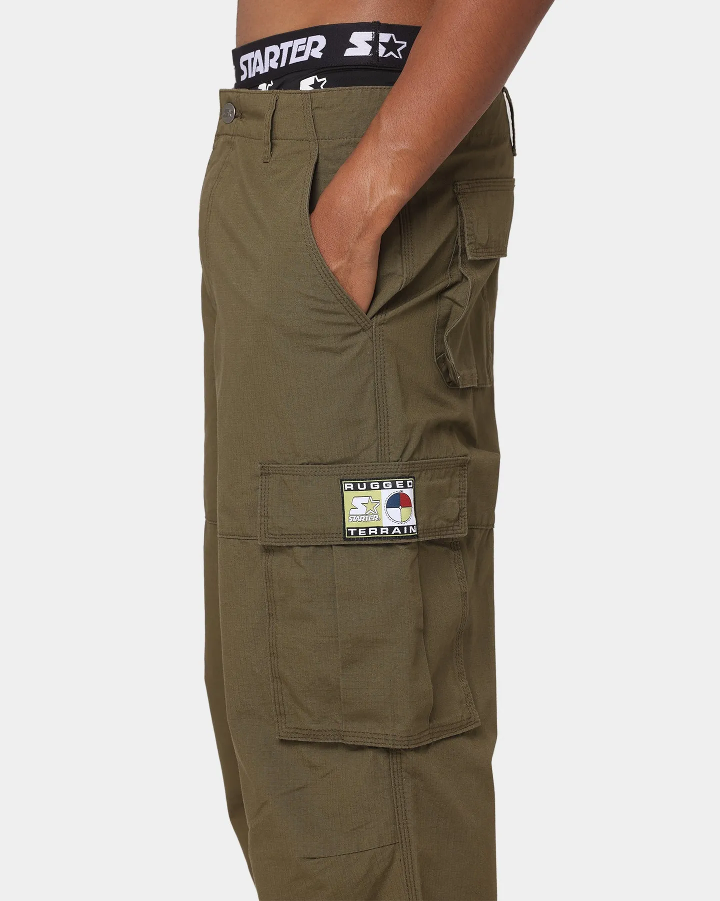 Starter Rugged Terrain Cargo Pants Khaki Green