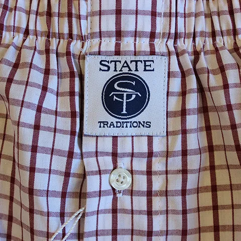 State Traditions Boxers Maroon