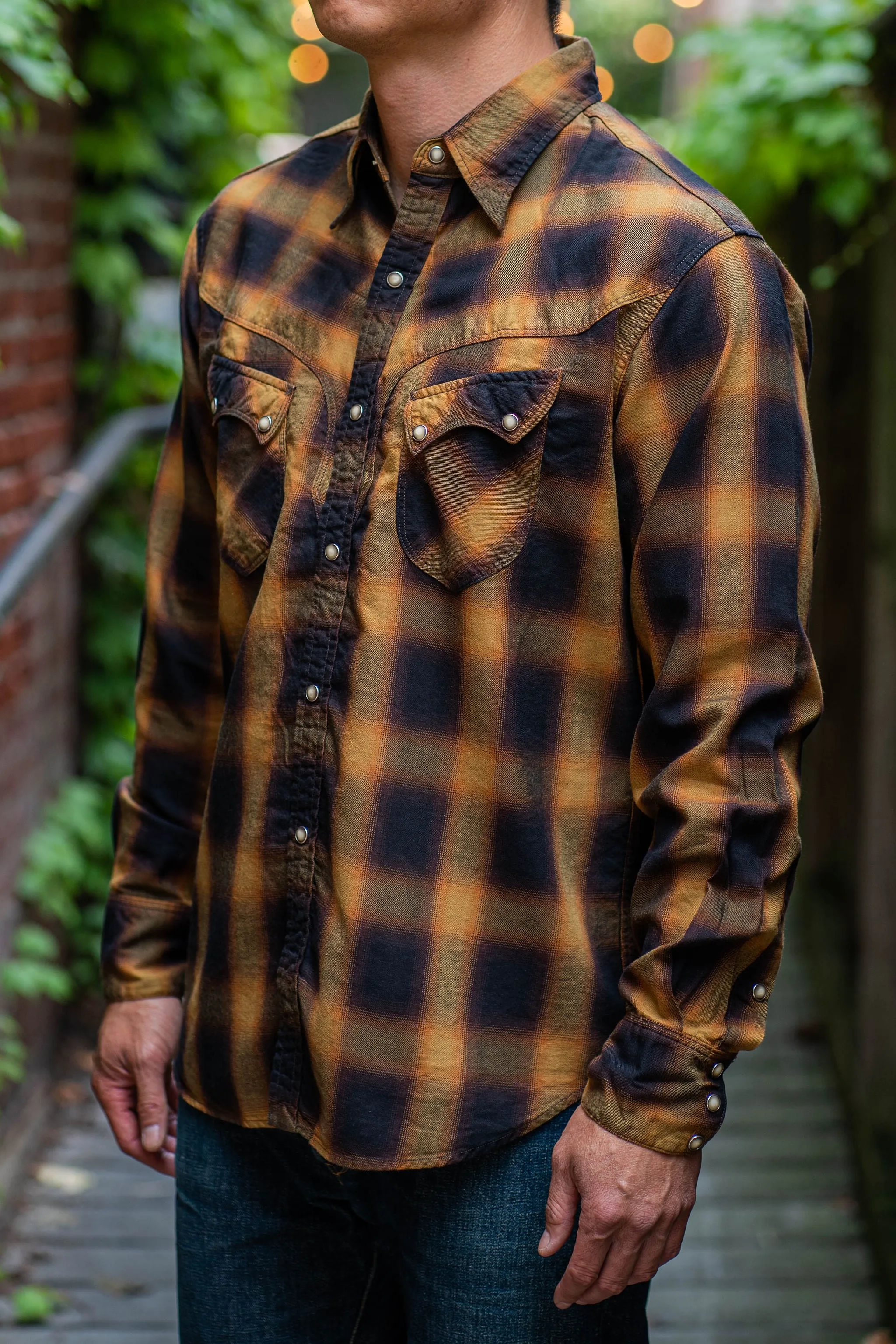 Stevenson Overall Co. Cody Shirt - Camel x Black