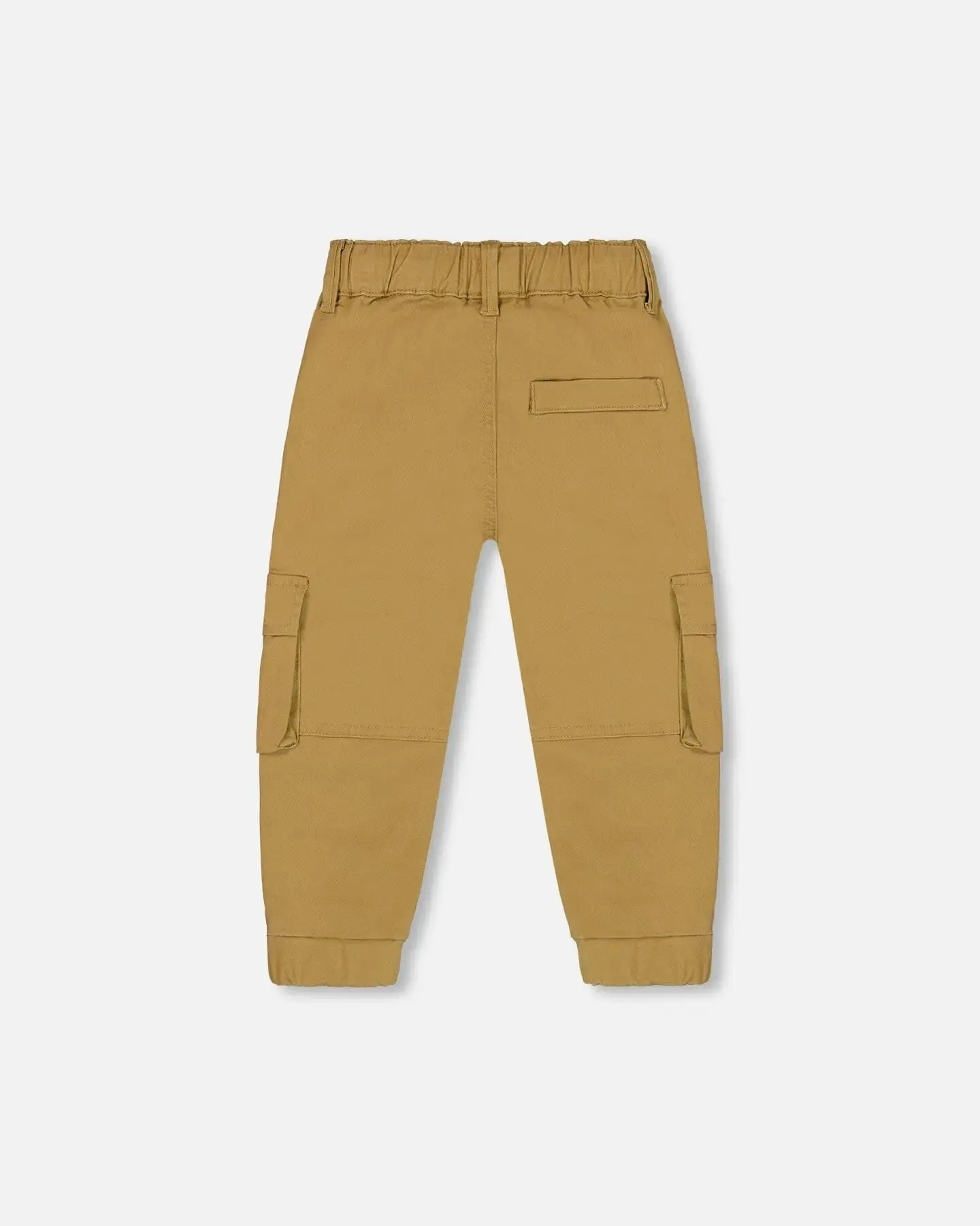 Stretch Twill Cargo Jogger Pants Dark Beige