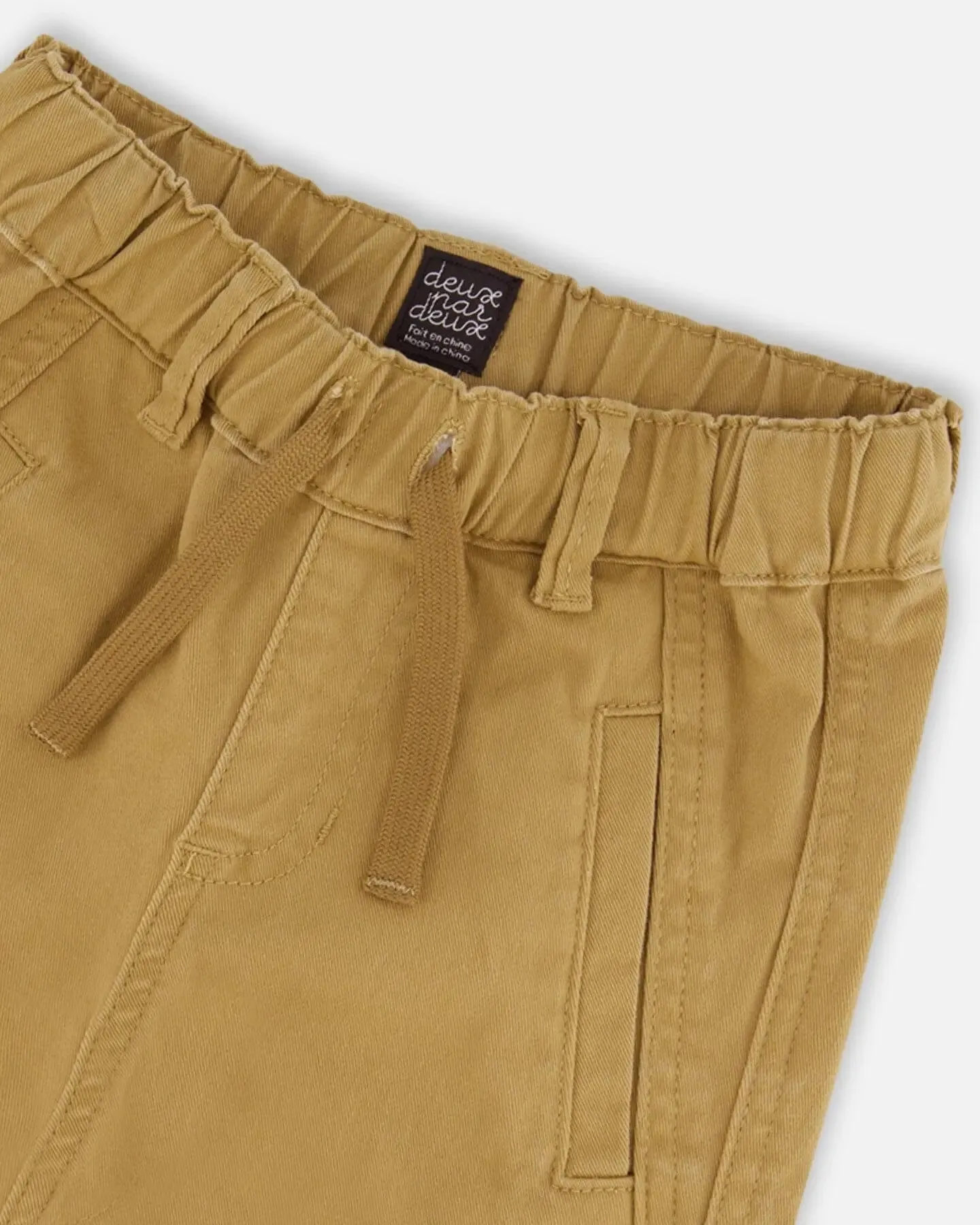 Stretch Twill Cargo Jogger Pants Dark Beige