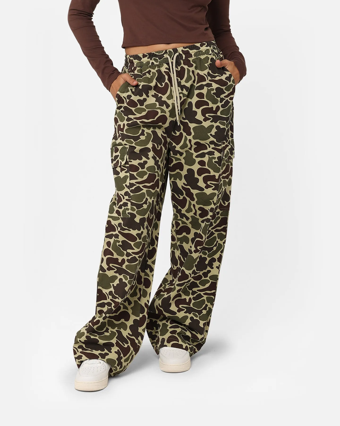 Stussy Women's Drew Cargo Beach Pants Camo