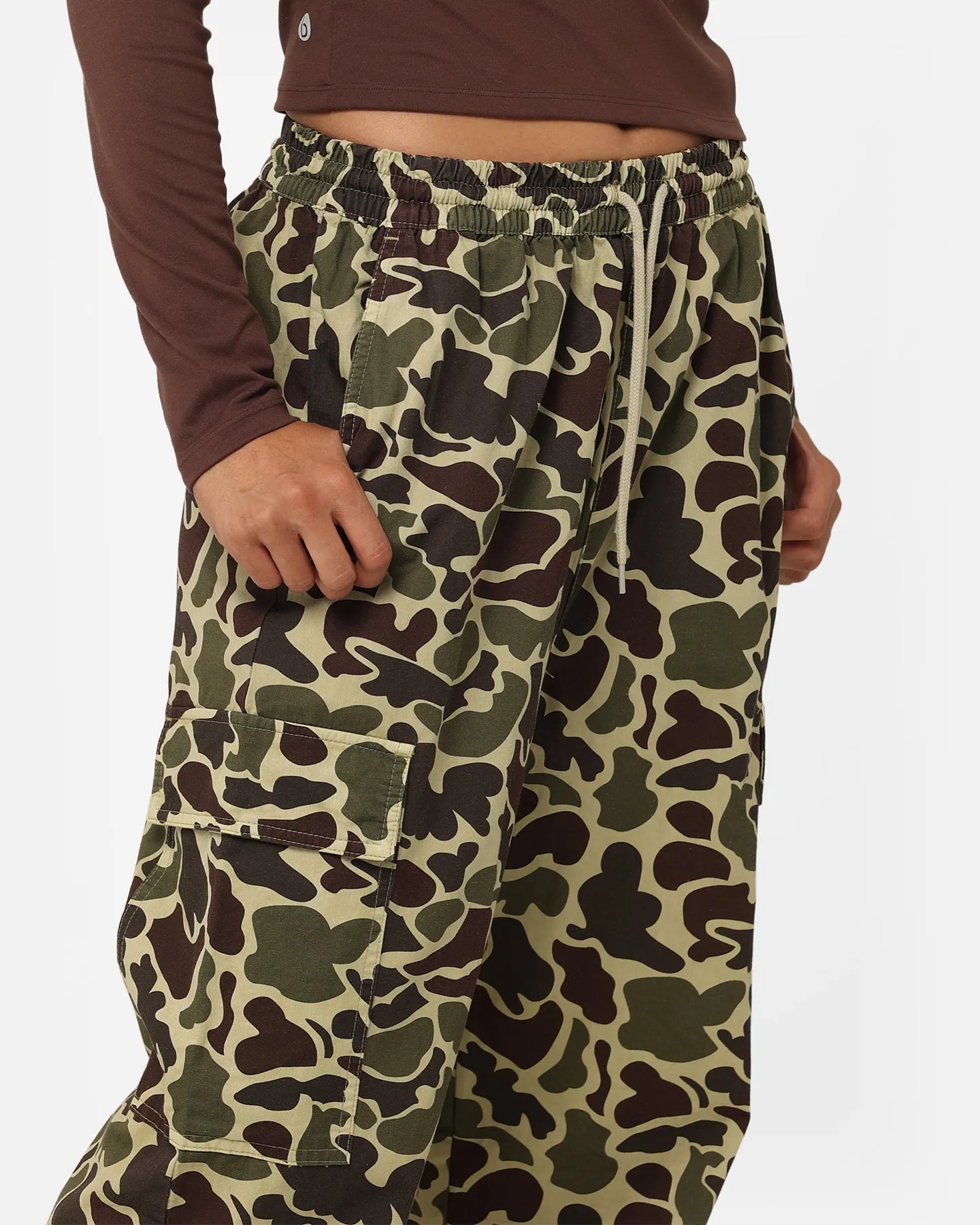 Stussy Women's Drew Cargo Beach Pants Camo